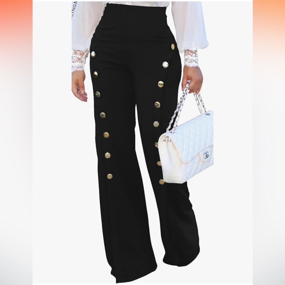 Women's High Waisted Stretchy Bootcut Pull On Dress Pants Casual Work Pants
